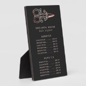  Roos Gold Scissors - Prijsmenu Fotoplaat (Zijkant)