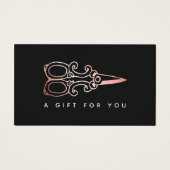  Roos Gold Scissors Salon Gift Kaart (Voorkant)