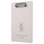 Roos Gold Scissors Salon Logo Klembord (Links)