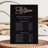  Roos Gold Scissors Salon Service Price Menu
