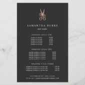 Roos Gold Scissors | Saloneprijzen en -diensten Flyer (Voorkant)