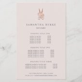 Roos Gold Scissors | Saloneprijzen en -diensten Flyer (Voorkant)