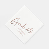 Roos Gold Script Afstuderen eenvoudig Afstuderen Servet (Hoek)