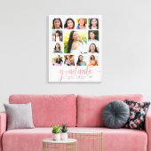 Roos Gold Script Afstuderen K-12 Fotocollage Canvas Afdruk (Insitu (Woonkamer))