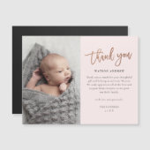 Roos Gold Script Baby Hartelijk dank Magnetische K (Voorkant / Achterkant)