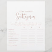 Roos Gold Script-Baby shower (Voorkant)