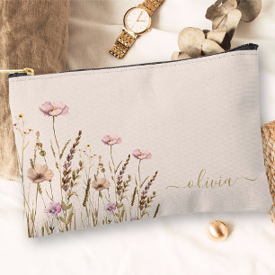 Roos Gold Script Bloemnaam Monogram Etui