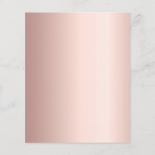 Roos Gold Script budget 60e verjaardagsuitnodiging (Achterkant)