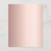 Roos Gold Script budget 90e verjaardagsuitnodiging (Achterkant)