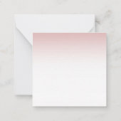 Roos Gold Script Elegant Modern Eenvoudige Sjabloo Notitiekaartje (Achterkant)