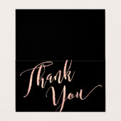 Roos Gold Script Font Calligrafie Dank u Visitekaartje (Buitenkant ongevouwen)