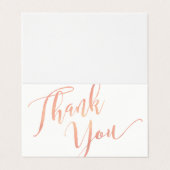 Roos Gold Script Font Calligrafie Dank u Visitekaartje (Buitenkant ongevouwen)