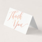 Roos Gold Script Font Calligrafie Dank u Visitekaartje (Voorkant)