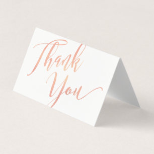 Roos Gold Script Font Calligrafie Dank u Visitekaartje