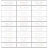Roos Gold Script Guest Names Address Sticker (Voorkant)