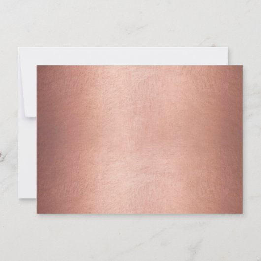 Roos Gold Script Metallic Matron of Honor Kaart (Achterkant)