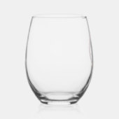 Roos Gold Script Monogram Letter S Wijnglas Zonder Voet (Rechts)