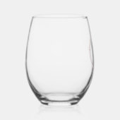 Roos Gold Script Monogram Letter Y Wijnglas Zonder Voet (Rechts)