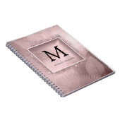 Roos Gold Script Monogram Notitieboek (Rechterzijde)