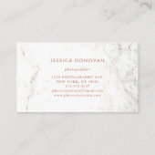 Roos Gold Script op witte marmer | Fotografie Visitekaartje (Achterkant)