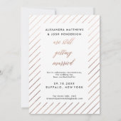 Roos Gold Script Photo Change the Date Faux Folie Save The Date (Achterkant)