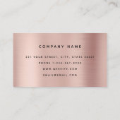 Roos Gold Script Typografie Modern minimalistisch Visitekaartje (Achterkant)