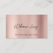 Roos Gold Script Typografie Modern minimalistisch Visitekaartje (Voorkant)