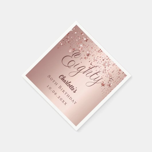 Roos Gold Script viert 80ste verjaardag Servet (Hoek)