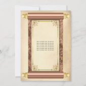 Roos Gold Scroll Elegant Quinceañera Kaart (Achterkant)