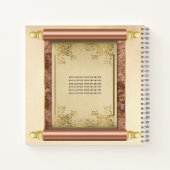 Roos Gold Scroll Fotobudget Quinceañera Gast Notitieboek (Achterkant)