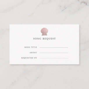 Roos Gold Seashell kust bruiloft liedverzoek Informatiekaartje