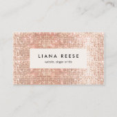 Roos Gold Sequin Beauty Salon Visitekaartje (Voorkant)