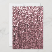 Roos Gold Sequin/Glitter Sweet 16 Birthday Party Kaart (Achterkant)