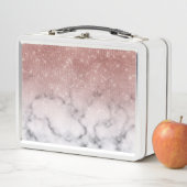 Roos Gold Sequin Glitter White Marble Ombre (In situ)