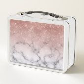 Roos Gold Sequin Glitter White Marble Ombre (Achterkant)