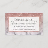 Roos Gold Sequin Glitter White Marble Ombre Kortingskaartje (Achterkant)