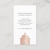 Roos Gold Sequin Hair Stylist Spray Can Salon Visitekaartje (Achterkant)