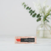 Roos Gold Sequin Makeup Artist Lipstick Beauty Mini Visitekaartje (Staand voorkant)