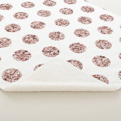 Roos Gold Sequin Random Dot Pattern Glitter Art Sherpa Deken (3/4)