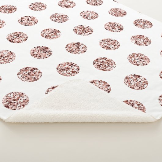 Roos Gold Sequin Random Dot Pattern Glitter Art Sherpa Deken (3/4)