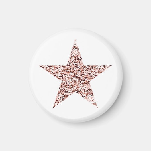 Roos Gold Sequin Twinkle Clipart Shining Star Clip Magneet (Voorkant)