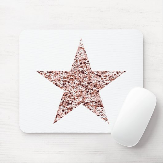 Roos Gold Sequin Twinkle Clipart Shining Star Clip Muismat (Met muis)