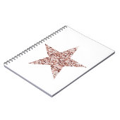Roos Gold Sequin Twinkle Clipart Shining Star Clip Notitieboek (Linkerzijde)