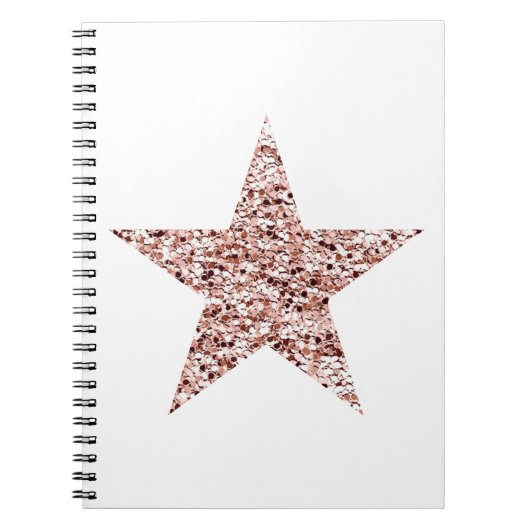 Roos Gold Sequin Twinkle Clipart Shining Star Clip Notitieboek (Voorkant)