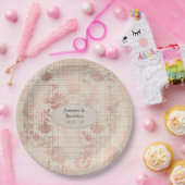 Roos Gold Shabby-Chic Bruiloft Papieren Bordje (Feest)