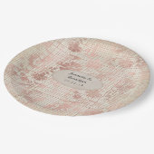 Roos Gold Shabby-Chic Bruiloft Papieren Bordje (Gekanteld)