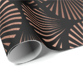 Roos Gold Shells op Black Cadeaupapier (Rol Hoek)