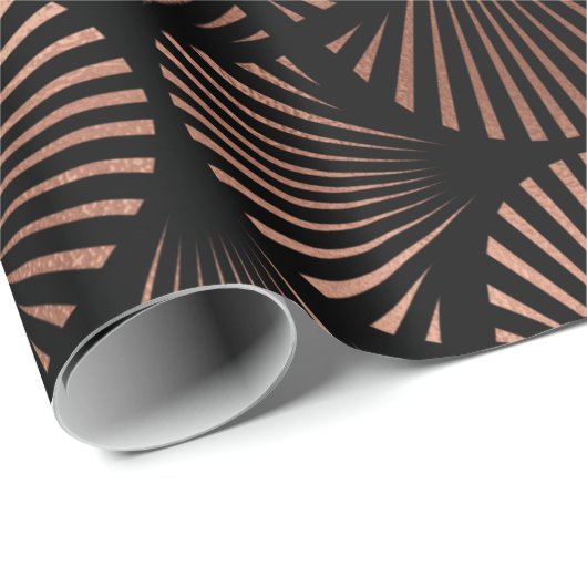 Roos Gold Shells op Black Cadeaupapier (Rol Hoek)