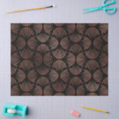 Roos Gold Shells op Black Decoupage Tissuepapier (Craft)