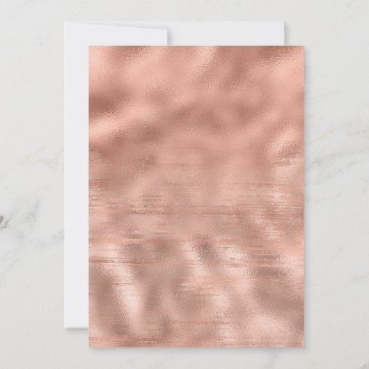 Roos Gold Shimmer Butterfly Modern Quinceañera Kaart (Achterkant)